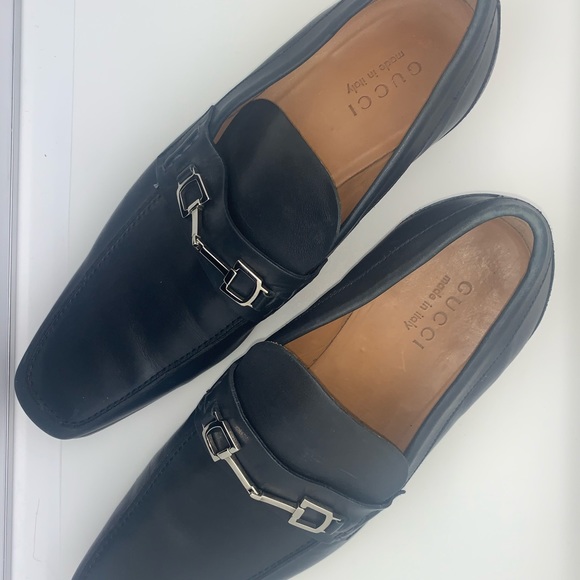 Men’s  Gucci horse bit size 11 navy dress loafers main image 4